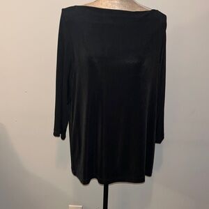 New Citiknits Women's boat
Neck Stretch 3/4 Sleeve T-Shirt Brown size Large